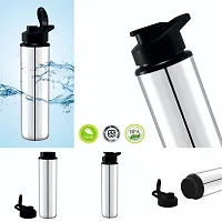 Pack of 2 Stainless steel water bottle 1000ml approxe,water bottle,steel bottle,gym,sipper,school,office,water bottle 900ml.(Sports).-thumb3