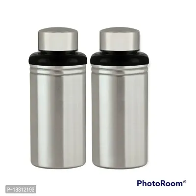 (( DHOOM 500 ML )) Stainless Steel Sports Water Bottles | College bottle| Single Wall BPA Free  Leak Proof Cap and Steel Bottle 500 ml, Pack of 2