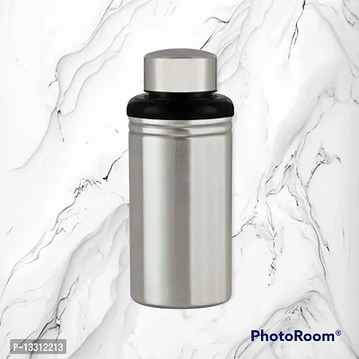 (( DHOOM 500 ML )) Stainless Steel Sports Water Bottles | College bottle| Single Wall BPA Free  Leak Proof Cap and Steel Bottle 500 ml, Pack of 1-thumb0