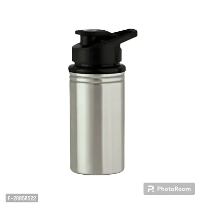 ( SPORTS 500 ML ) Stainless Steel Sports Water Bottles |Steel bottel   Single Wall Leak Proof Cap and Steel Bottle silver, Pack of 1