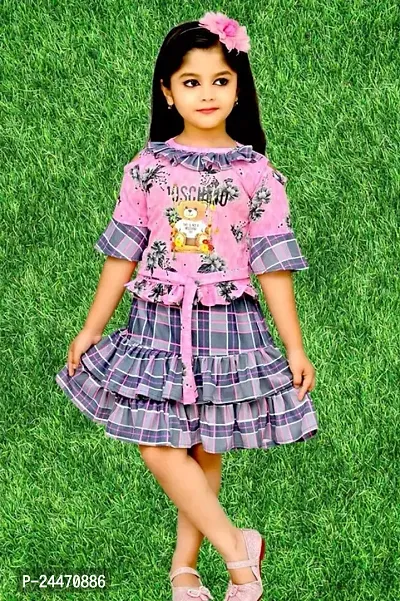 Fabulous Cotton Blend Frock Dress For Girls