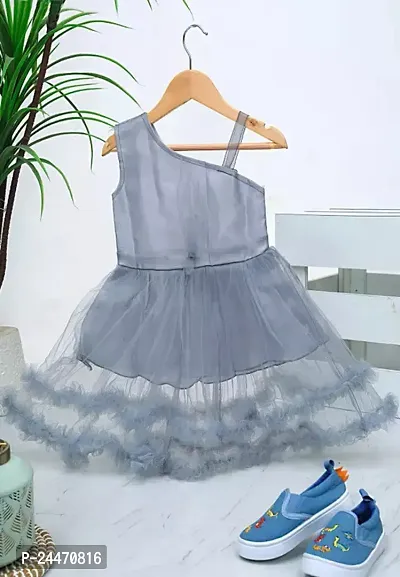 Fabulous Net Frock Dress For Girls-thumb2