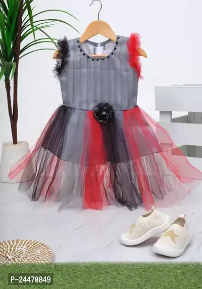 Fabulous Cotton Blend Frock Dress For Girls-thumb0
