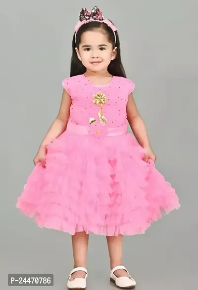 Fabulous Cotton Blend Frock Dress For Girls-thumb3