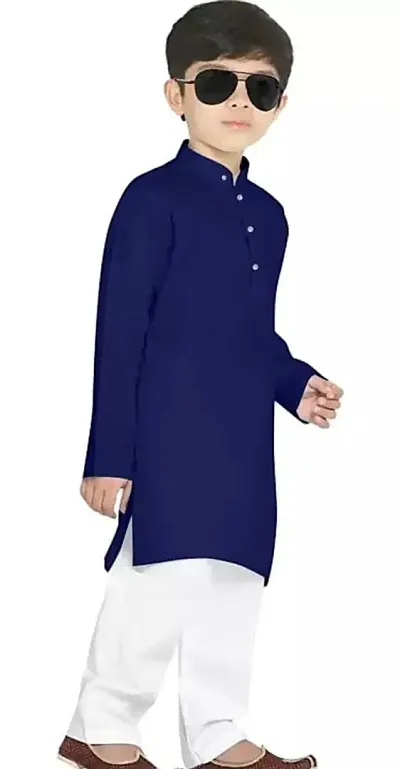 Stylish Blend Kurta Set For Boys