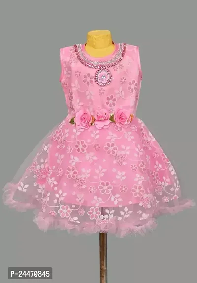 Fabulous Cotton Blend Frock Dress For Girls