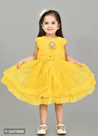 Fabulous Net Frock Dress For Girls-thumb0