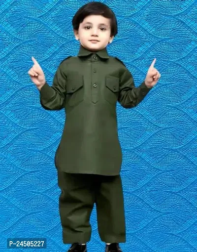 Stylish Cotton Blend Kurta Sets For Baby Boys