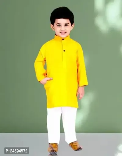 Stylish Cotton Blend Kurta Sets For Baby Boys