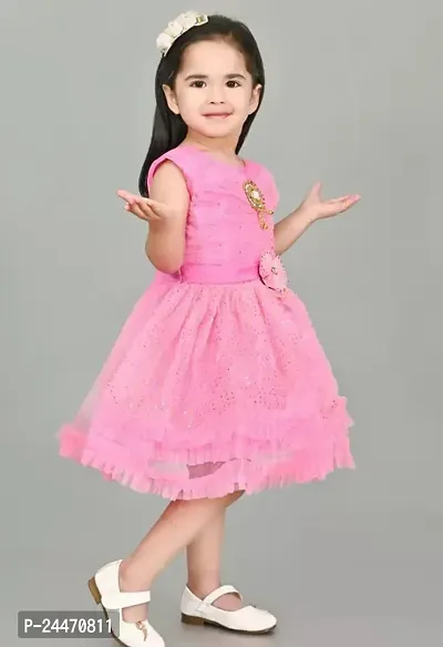 Fabulous Net Frock Dress For Girls-thumb3