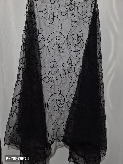 Stylish Black Net Embroidered Dupattas For Women
