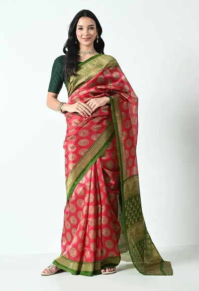 Alluring Embellished Banarasi Silk Saree with Blouse piece