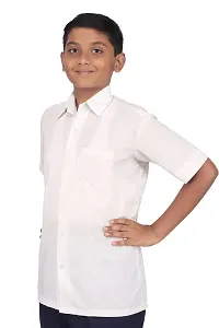 D V Enterprise White School Half Shirts for Boy's and Girls Uniforms Shirt with Collar and Pocket, School Uniform Shirt for Boys and Girls (30 Inch)-thumb2