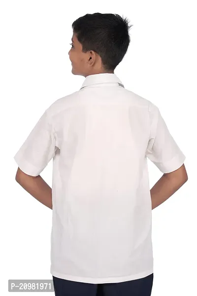 D V Enterprise White School Half Shirts for Boy's and Girls Uniforms Shirt with Collar and Pocket, School Uniform Shirt for Boys and Girls (32 Inch)-thumb2