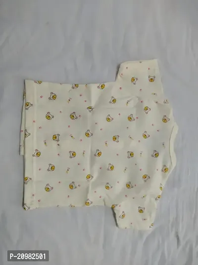 New Born Baby Gift Set of 5 Items, Green Open Half Sleeves Jhabla Vest, T-Shirts, Pyajama Pant, Cap, Towel, Handkerchief Gift Set for Infant Babies 0-12 Months-thumb3