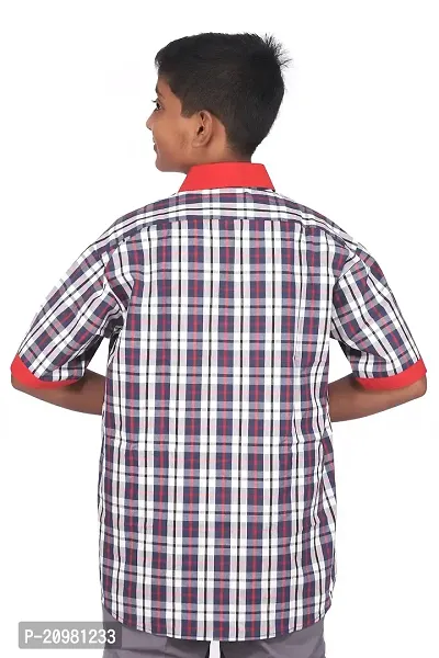 D V Boys Cotton Regular Fit Uniform Shirt-thumb2