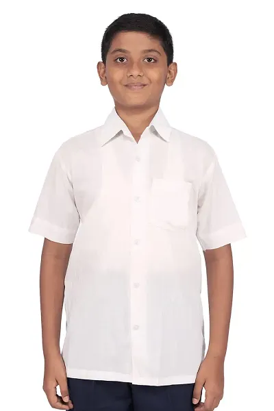 D V Enterprise School Half Shirts for Boy's and Girls Uniforms Shirt with Collar and Pocket, School Uniform Shirt for Boys and Girls (30 Inch)