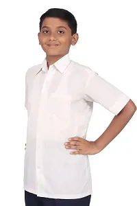 D V Enterprise White School Half Shirts for Boy's and Girls Uniforms Shirt with Collar and Pocket, School Uniform Shirt for Boys and Girls (32 Inch)-thumb2