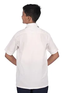 D V Enterprise White School Half Shirts for Boy's and Girls Uniforms Shirt with Collar and Pocket, School Uniform Shirt for Boys and Girls (30 Inch)-thumb1