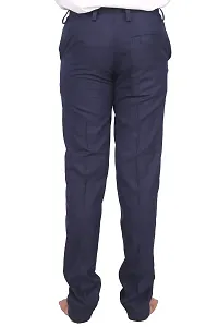 D V Enterprise School Uniform Boys Blue Full Pant with Elastic Regular Fit-thumb1