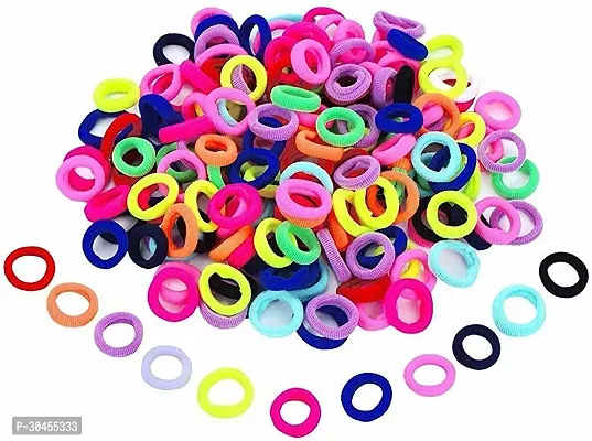 Multicolor Mini Elastic Soft Rubber Hair Rubber Band Pack of 100-thumb0