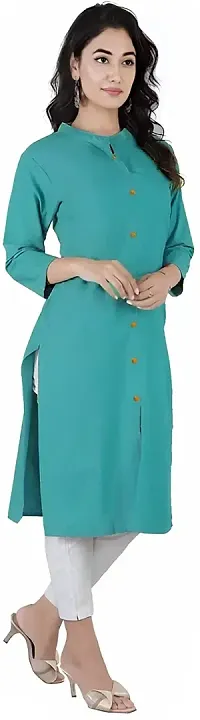 MAGIC BIRD Women's Rayon Kurti for Women Knee Length, Traditional Festive  Casual Kurta for Women?(PN14)-thumb1