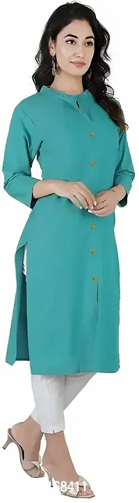 MAGIC BIRD Women's Rayon Kurti for Women Knee Length, Traditional Festive  Casual Kurta for Women?(PN14)-thumb2