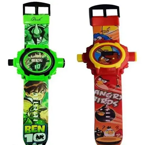 Ben And Angry Bird Projector Watch, 24 Images (Multi Color) - Pack Of 2