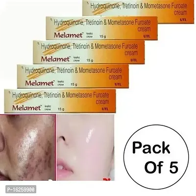 MELAMET SCAR REMOVER  ACNE CARE SKIN CREAM 15 Gm (PACK OF 5) Dark Spot And Pimple Removing Cream.-thumb0