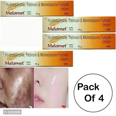 MELAMET SCAR REMOVER  ACNE CARE SKIN CREAM 15 Gm (PACK OF 4) Dark Spot And Pimple Removing Cream.