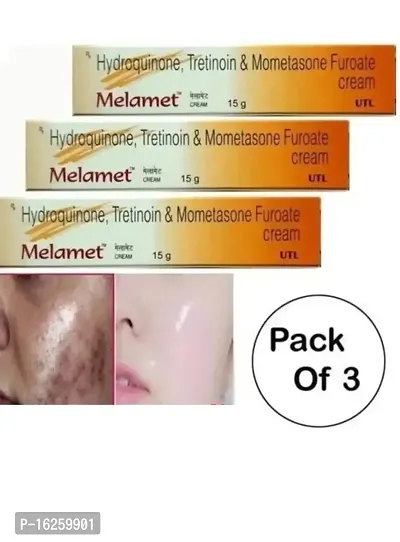 MELAMET SCAR REMOVER  ACNE CARE SKIN CREAM 15 Gm (PACK OF 3) Dark Spot And Pimple Removing Cream.-thumb0