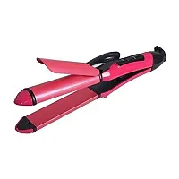 PARIDA Enterprise 2 In 1 Hair Straightener And Curler Hair Straightening Machine For Women With Ceramic Plate | Hair Straightener And Curler Combo (Pink)-thumb2