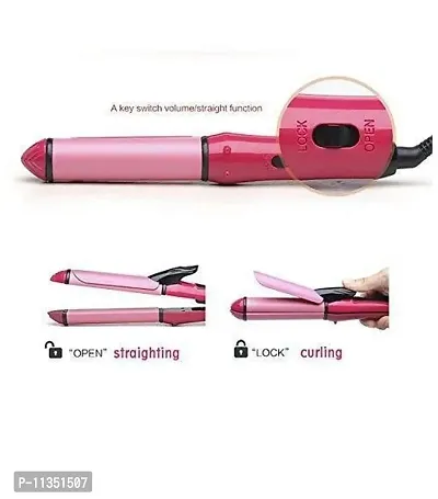 PARIDA Enterprise 2 In 1 Hair Straightener And Curler Hair Straightening Machine For Women With Ceramic Plate | Hair Straightener And Curler Combo (Pink)-thumb4