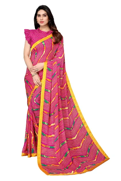 Elegant Georgette Saree with Blouse piece 