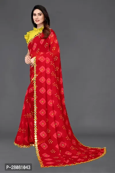 Beautiful Georgette Saree with unstitched Blouse piece for Women-thumb2