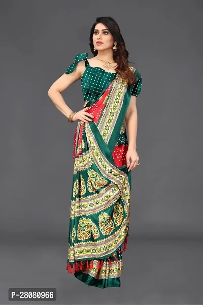 Beautiful Poly Silk Saree with Blouse piece-thumb2