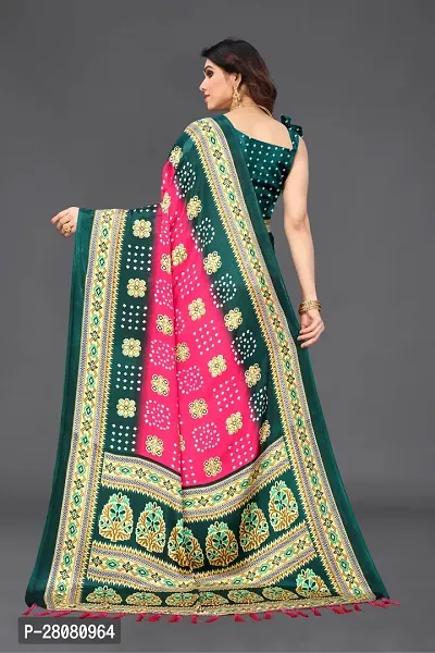 Beautiful Poly Silk Saree with Blouse piece-thumb2