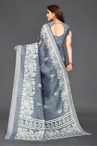 Women Georgette printed  Saree with Blouse Piece-thumb1