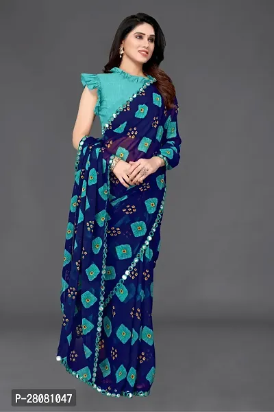 Beautiful Georgette Saree with Blouse piece-thumb5