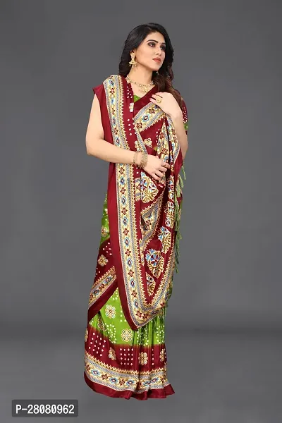 Beautiful Poly Silk Saree with Blouse piece-thumb2