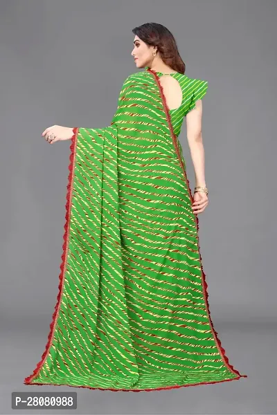 Women Chiffon Printed Saree With Blouse Piece-thumb2