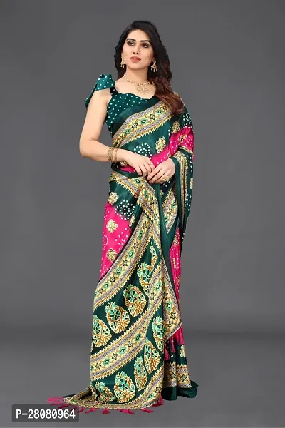 Beautiful Poly Silk Saree with Blouse piece-thumb5