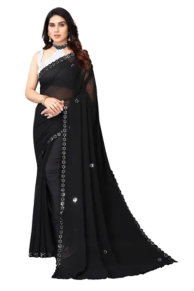 Beautiful Georgette Saree with unstitched Blouse piece for Women