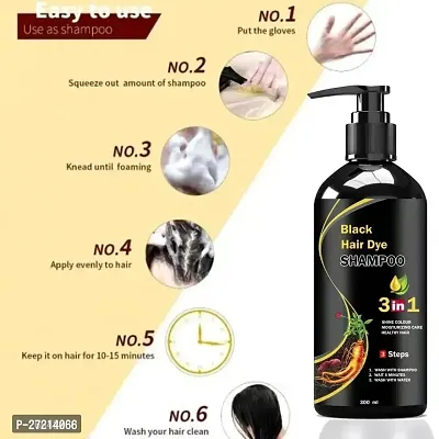 Hair Dye Instant Black Hair Shampoo for Women  Men Organic Shampoonbsp;2-thumb4