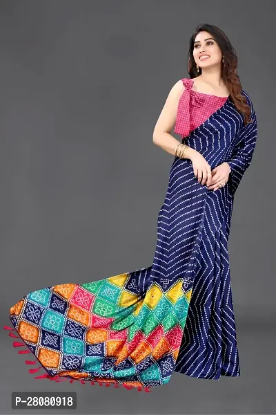 Women Chiffon Printed Saree With Blouse Piece-thumb5