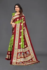 Beautiful Poly Silk Saree with Blouse piece-thumb3