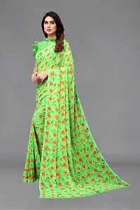 Women Georgette printed  Saree with Blouse Piece-thumb3