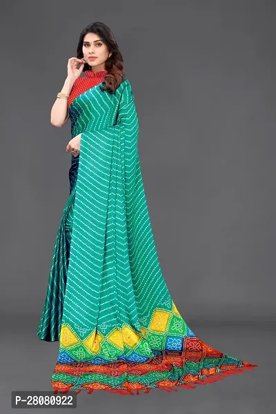 Women Chiffon Printed Saree With Blouse Piece-thumb4