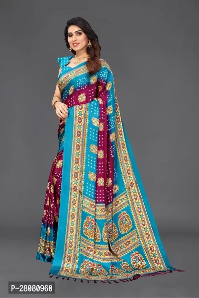 -Women Chiffon Printed Saree With Blouse Piece-thumb4