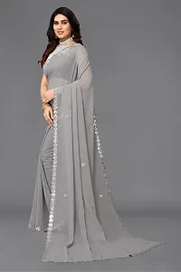 Beautiful Georgette Saree with unstitched Blouse piece for Women-thumb1